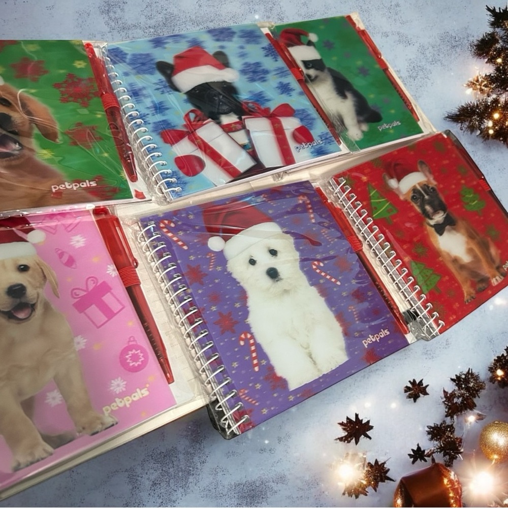 Holiday Animals Petpals Notebook & Pen Set of 4